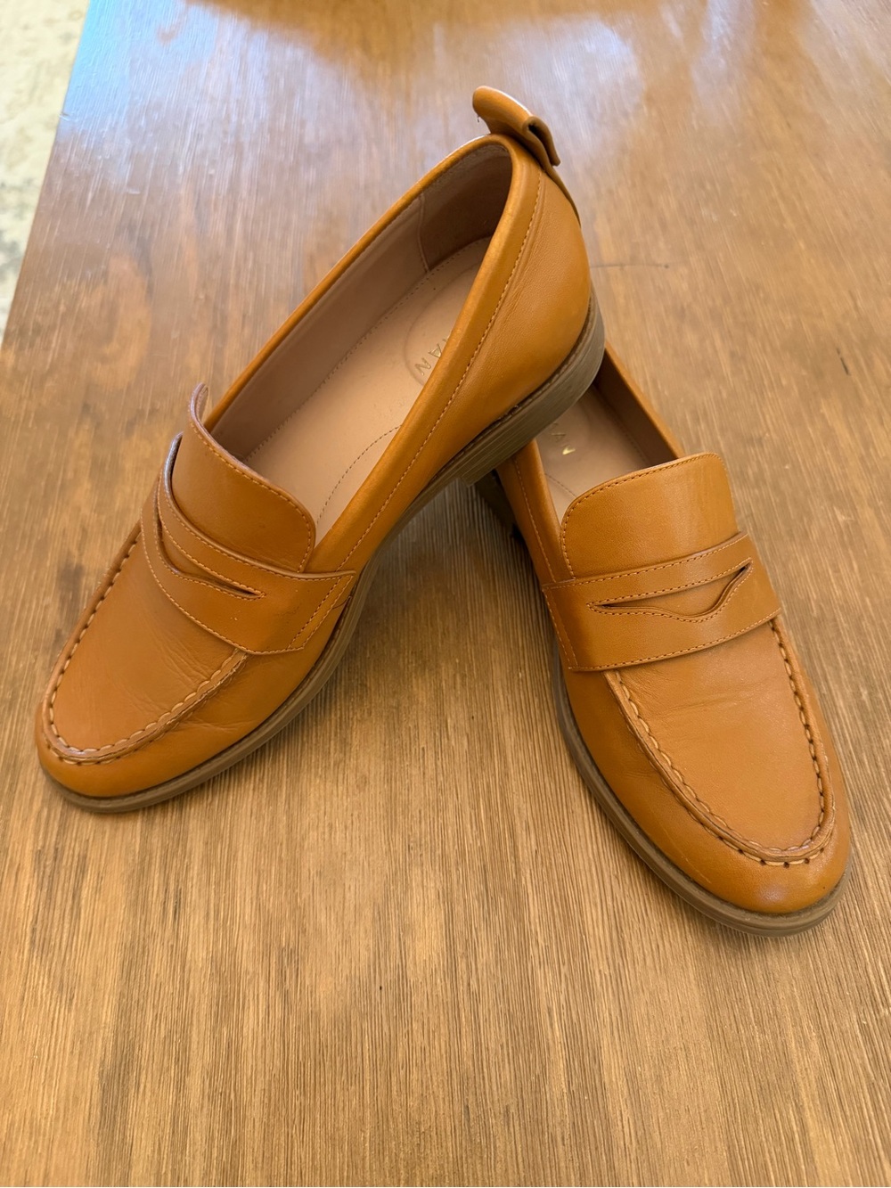 Cole Haan Women's Leather Penny Loafers in Tan